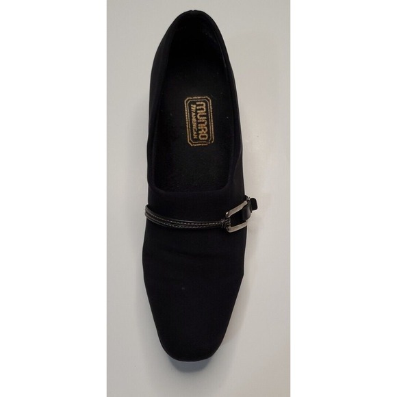 Munro American Women's Shoes Cindi Black Fabric Heels With Strap Sz 8.5M - Picture 14 of 16